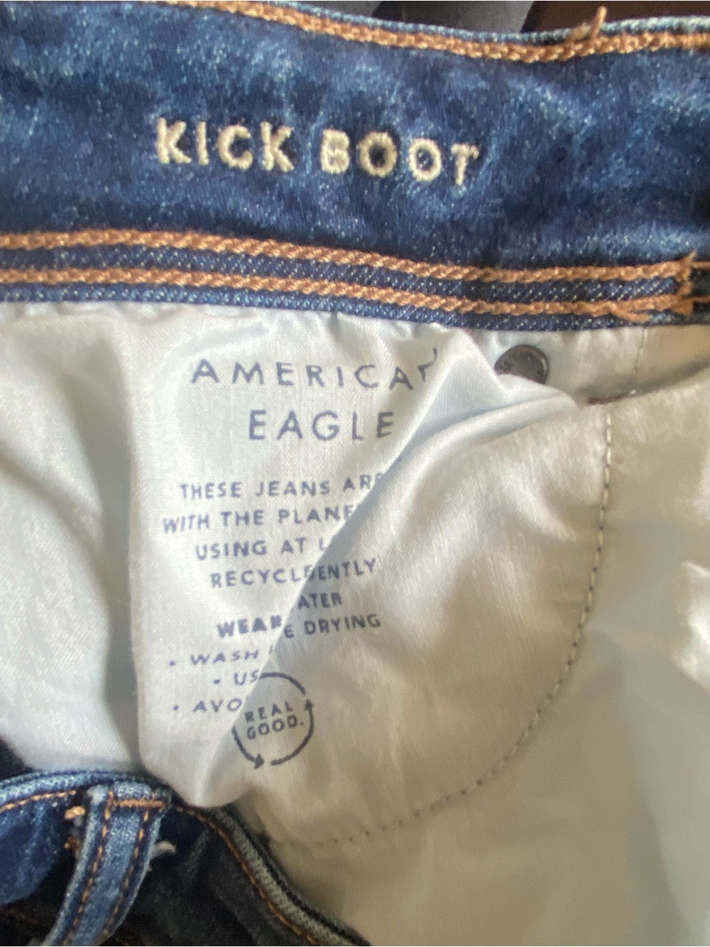 American Eagle Outfitters Kick Boot Flare Cargo Jeans Size 6 - Picture 5 of 6